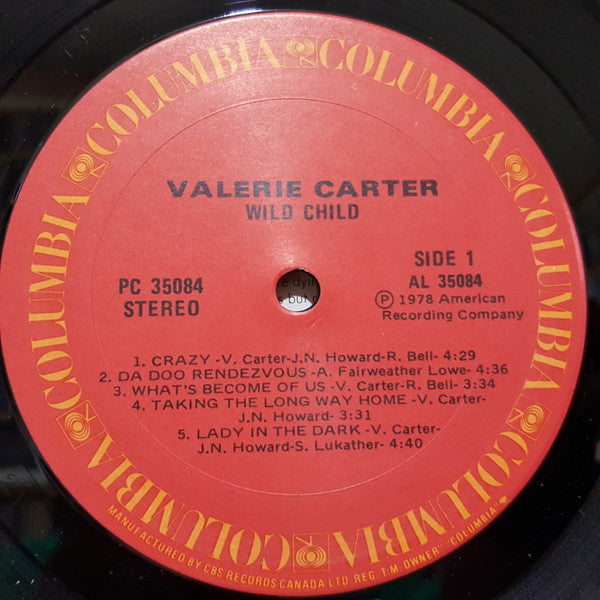 Valerie Carter - Wild Child (LP, Album)