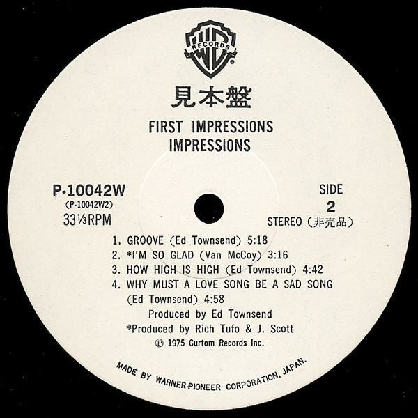 Impressions* - First Impressions (LP, Album, Promo)