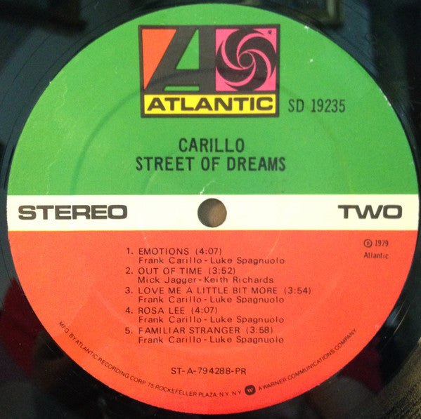 Carillo (2) - Street Of Dreams (LP, Album)
