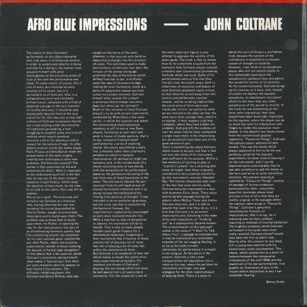 John Coltrane - Afro Blue Impressions (2xLP, Album, Mono)