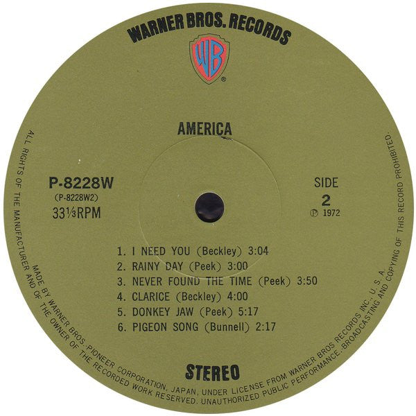 America (2) - America (LP, Album)
