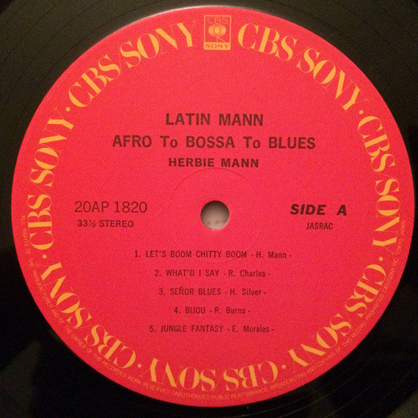 Herbie Mann - Latin Mann (Afro To Bossa To Blues) (LP, Album, RE)