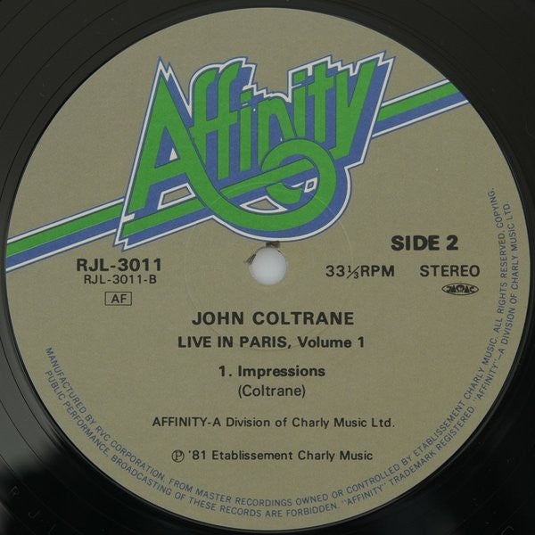 John Coltrane - Live In Paris Volume One (LP, Album)
