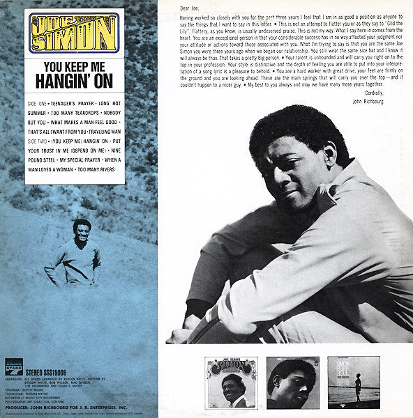 Joe Simon - You Keep Me Hangin' On (LP, Comp)