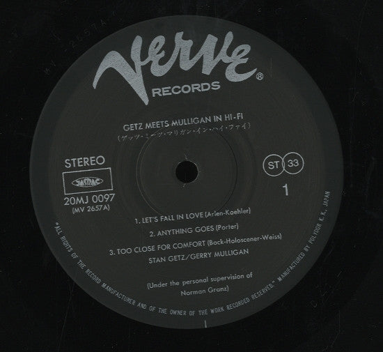 Getz* Meets Mulligan* - Getz Meets Mulligan In Hi-Fi (LP, Album, RE)