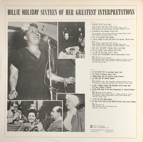 Billie Holiday - Sixteen Of Her Greatest Interpretations(LP, Comp, ...
