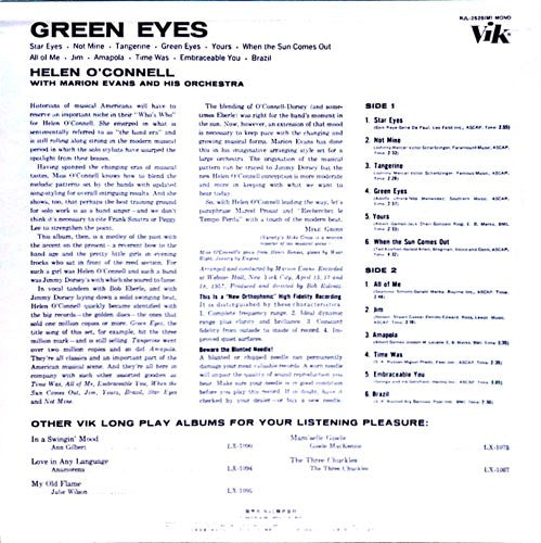 Helen O'Connell - Green Eyes (LP, Mono, RE)