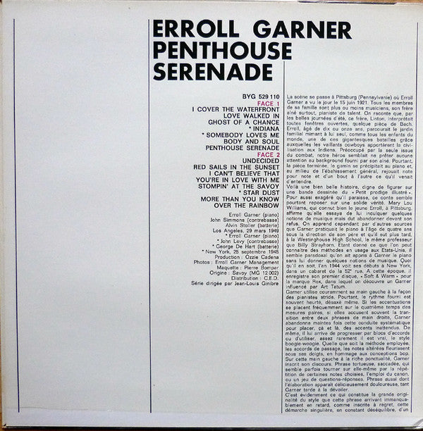 Erroll Garner - Penthouse Serenade (LP, Album, RE, Gat)