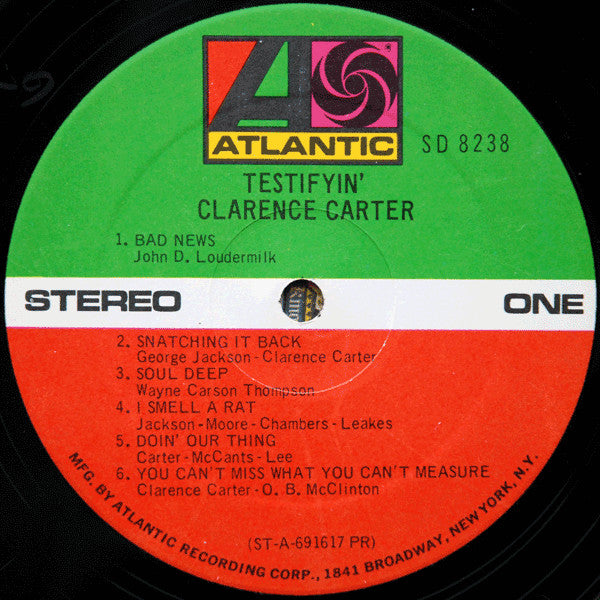 Clarence Carter - Testifyin' (LP, Album, PR )