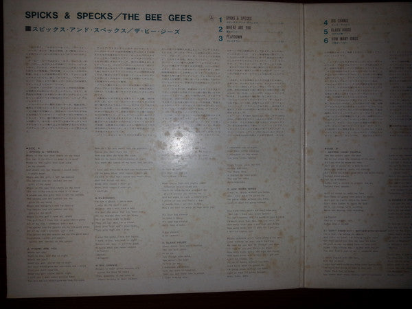 The Bee Gees* - Spicks & Specks (LP, Album, RE, Gat)