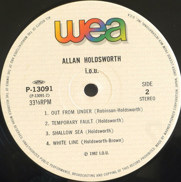 Allan Holdsworth - I.O.U. (LP, Album)