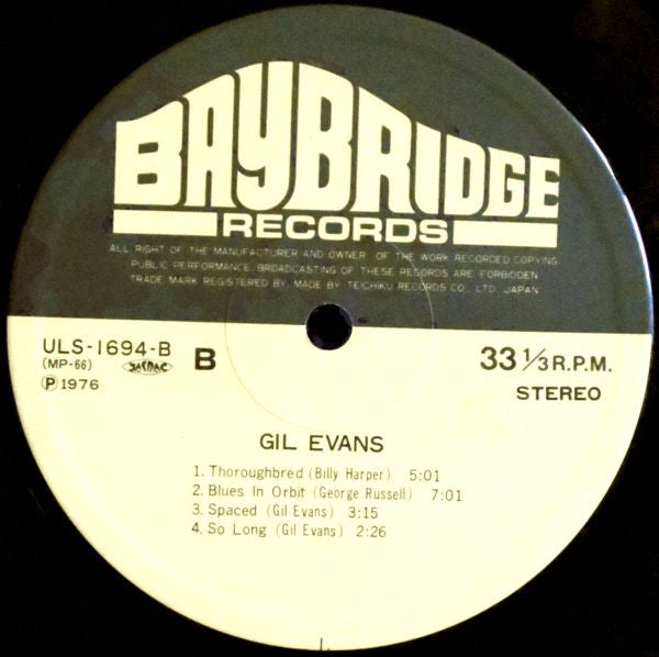 Gil Evans - Gil Evans (LP, RE)