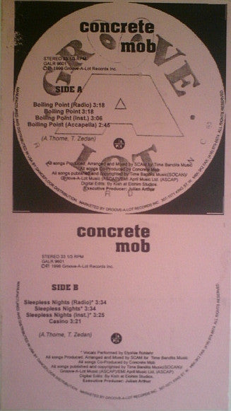 Concrete Mob - Boiling Point / Sleepless Nights (12"", W/Lbl)
