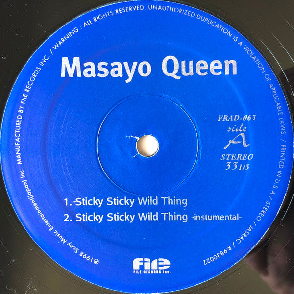 Masayo Queen - Sticky Sticky Wild Thing (12"")
