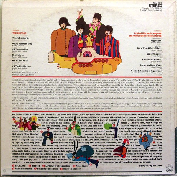 The Beatles - Yellow Submarine (LP, Album, San)