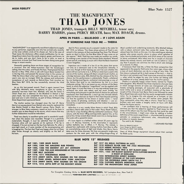 Thad Jones - The Magnificent Thad Jones (LP, Album, Mono, RE)