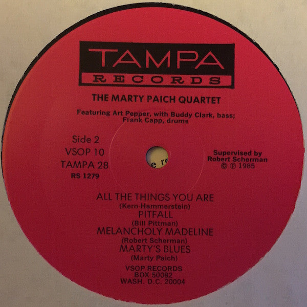 The Marty Paich Quartet - Marty Paich Quartet(LP, Album, Mono, RE)