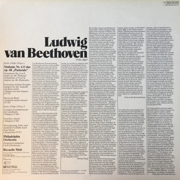 Ludwig van Beethoven - Sinfonie Nr. 6, ""Pastorale""(LP)