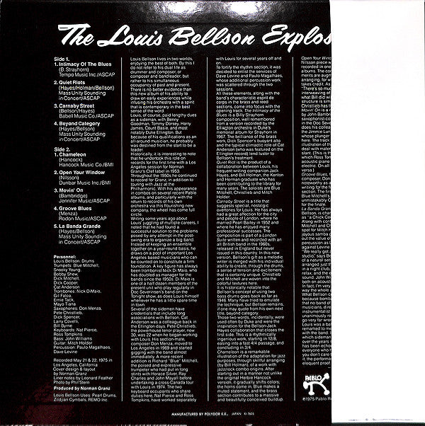 Louis Bellson - The Louis Bellson Explosion (LP, Album)