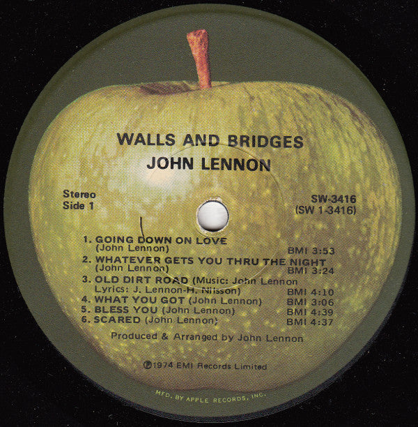 John Lennon - Walls And Bridges (LP, Album, Win)