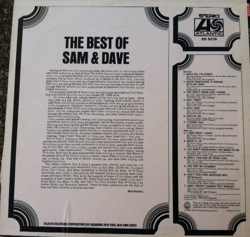 Sam & Dave - The Best Of Sam & Dave (LP, Comp, RE)