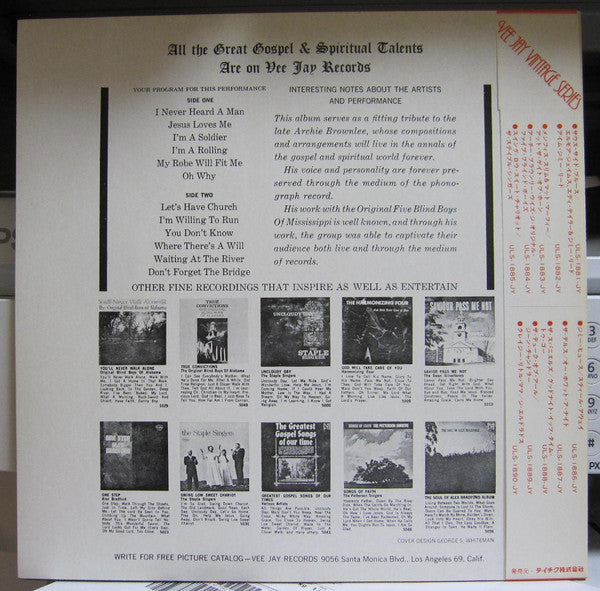 Five Blind Boys Of Mississippi - The Original Five Blind Boys(LP, A...