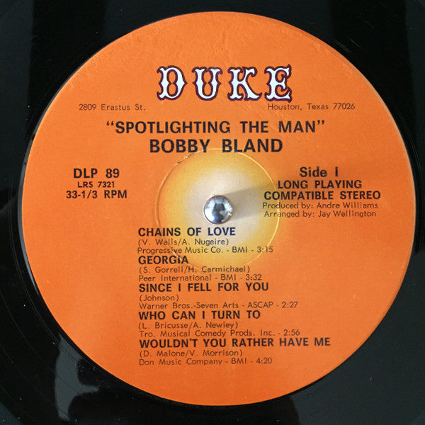 Bobby Bland - Spotlighting The Man (LP, Album)