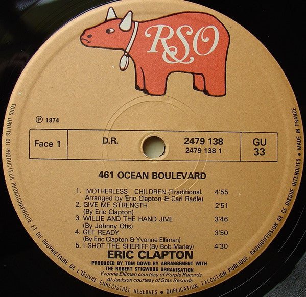 Eric Clapton - 461 Ocean Boulevard (LP, Album, Ltd, Promo)