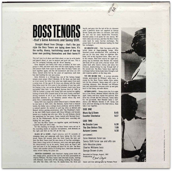 Gene Ammons - Boss Tenors: Straight Ahead From Chicago August 1961(...