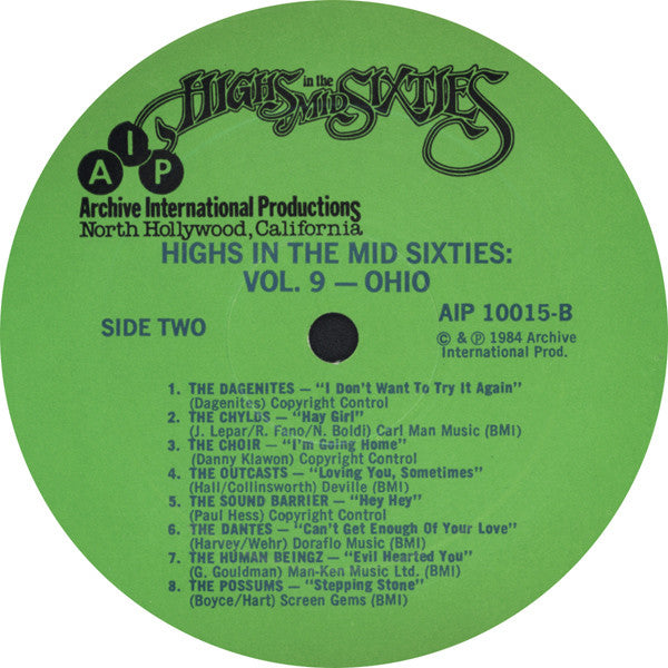 Various - Highs In The Mid Sixties Volume 9: Ohio(LP, Comp, Unoffic...