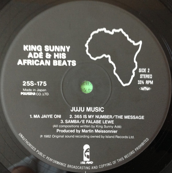 King Sunny Ade & His African Beats - Juju Music = ジュジュ・ミュージック(LP, A...