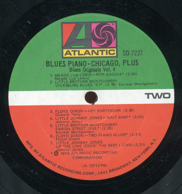 Various - Blues Piano - Chicago Plus (LP, Album, Comp, Mono, Pre)