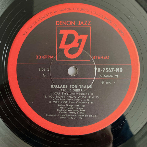 Archie Shepp - Ballads For Trane (LP, Album)