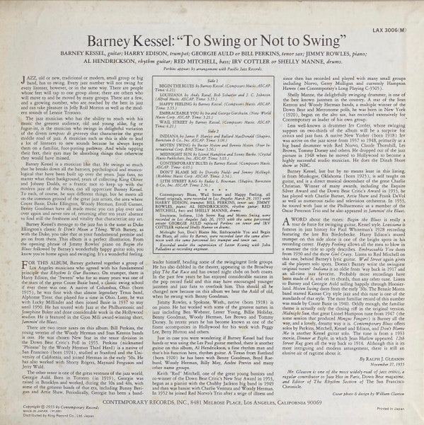 Barney Kessel - Vol. 3, To Swing Or Not To Swing(LP, Album, Mono, Ltd)