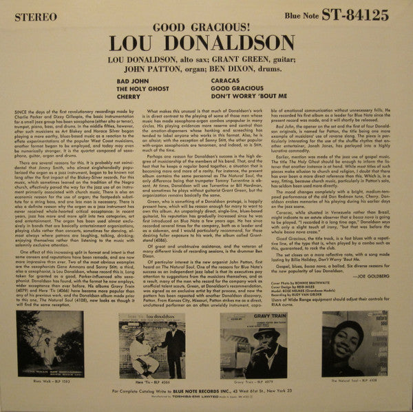 Lou Donaldson - Good Gracious! (LP, Album, RE)