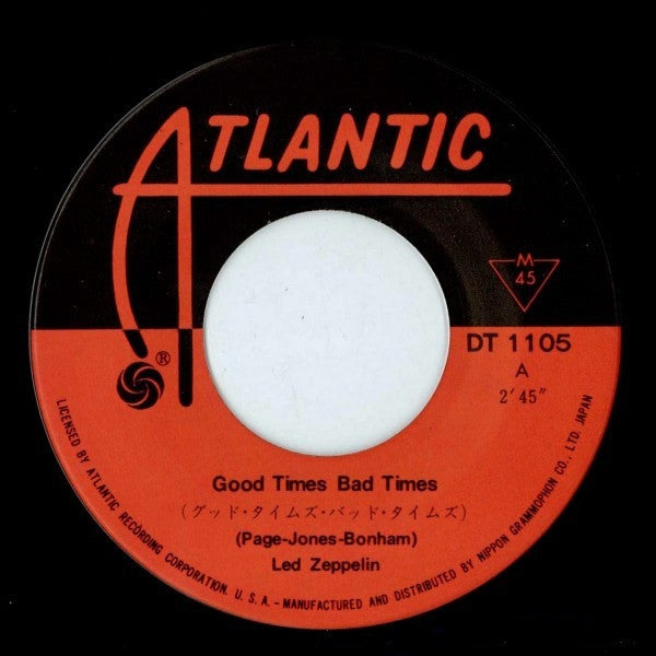 Led Zeppelin - Good Times Bad Times (7"", Single, Mono)