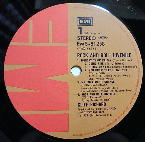 Cliff Richard - Rock 'N' Roll Juvenile (LP, Album)