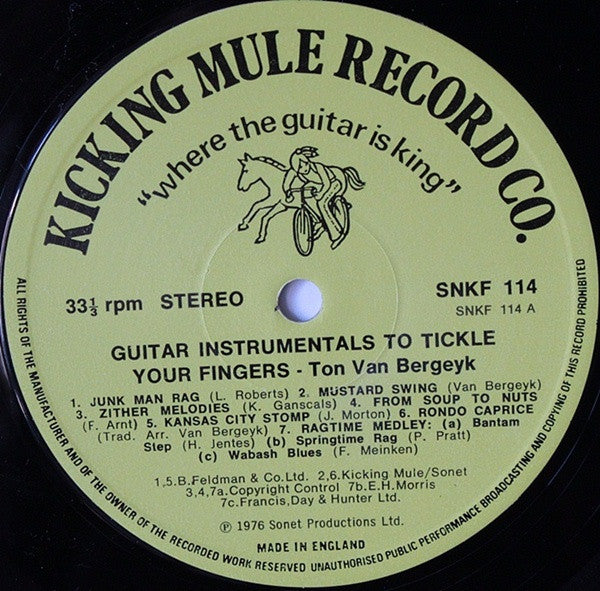 Ton Van Bergeijk - Guitar Instrumentals To Tickle Your Fingers(LP, ...