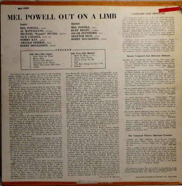 Mel Powell - Out On A Limb (LP, Mono)