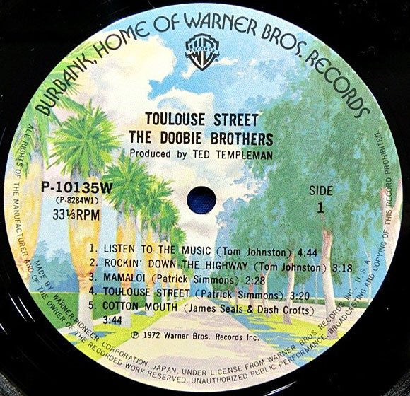 The Doobie Brothers - Toulouse Street (LP, Album, RE, Gat)
