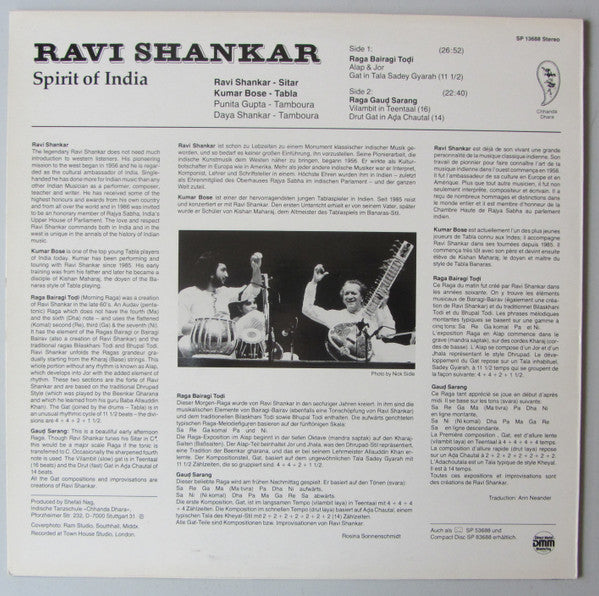 Ravi Shankar - Spirit Of India (LP, Album)