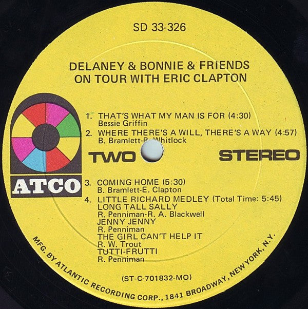 Delaney & Bonnie & Friends - On Tour(LP, Album, Mon)