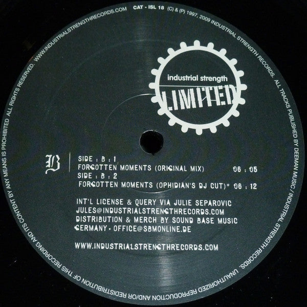 Lenny Dee - Forgotten Moments: Ophidian Remixes (12"")