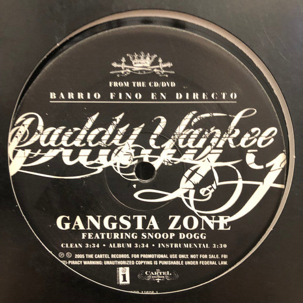 Daddy Yankee - Gangsta Zone / Machete Reloaded (12"", Promo)