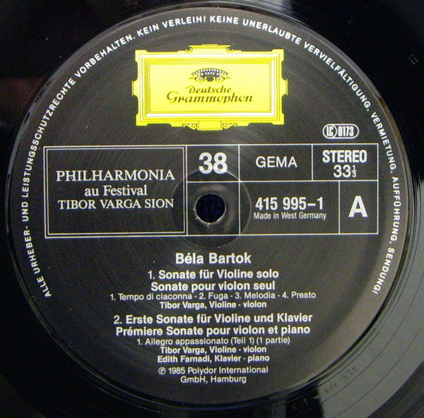 Béla Bartók - Sonate Pour Violon Seul / 1. Sonate Pour Violon Et Pi...