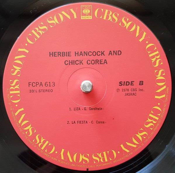 Herbie Hancock - Herbie Hancock And Chick Corea(LP, Album)
