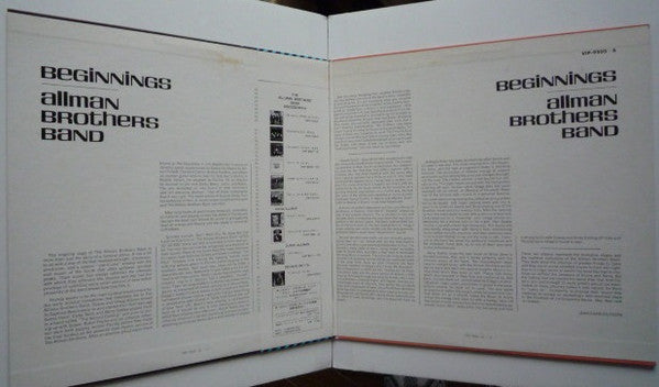The Allman Brothers Band - Beginnings (2xLP, Comp)