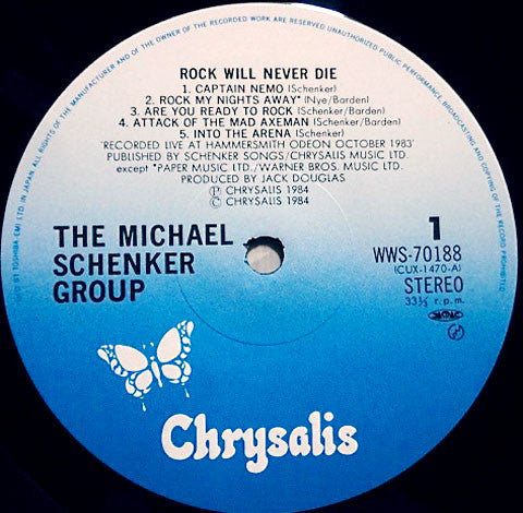 The Michael Schenker Group - Rock Will Never Die (LP, Album)