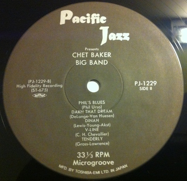 Chet Baker - Big Band (LP, Album, Mono, RE)