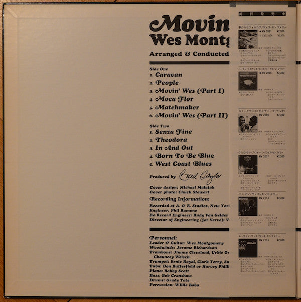 Wes Montgomery - Movin' Wes (LP, Album, Gat)